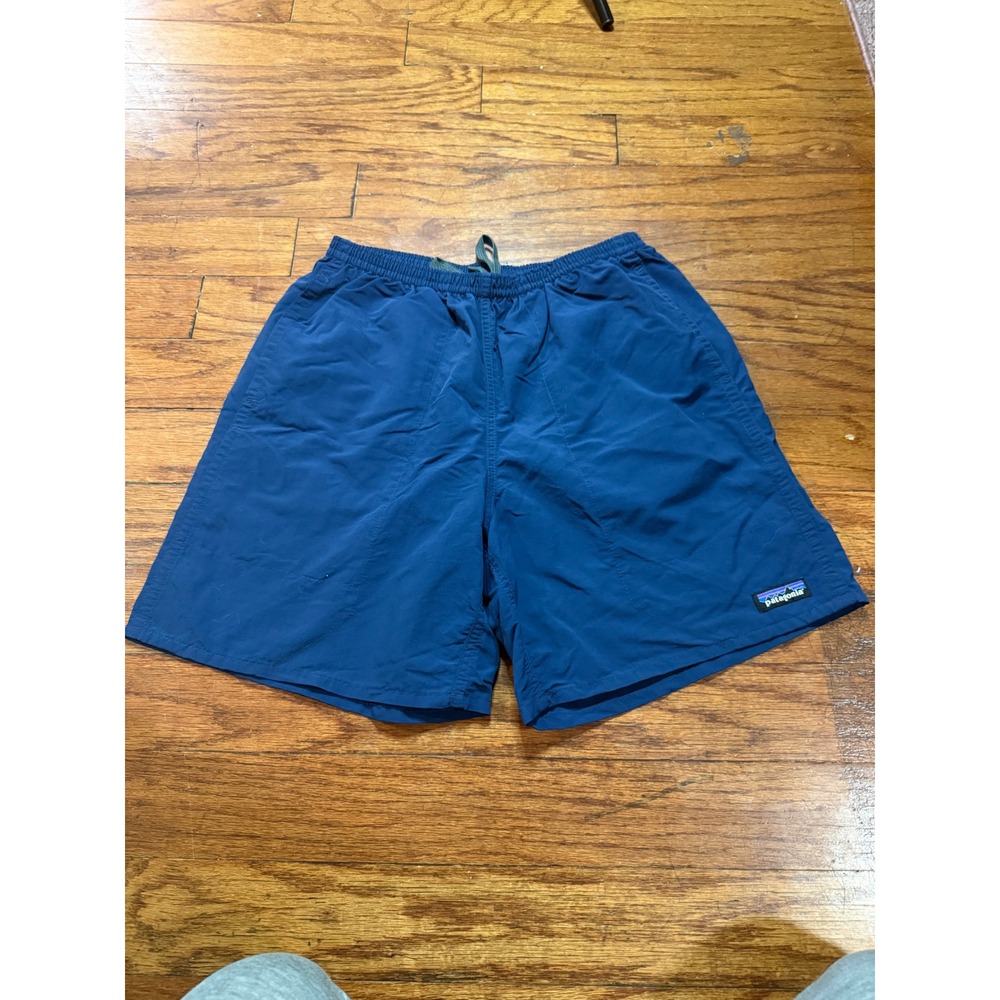 Patagonia Baggies 7 Inch Shorts Mens Small Navy Blue Nylon Swim Trunks 58034